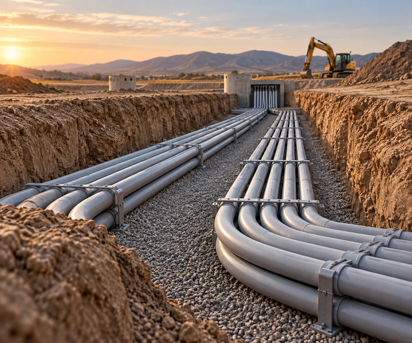 Illustrative rendering: New dry utilities installation